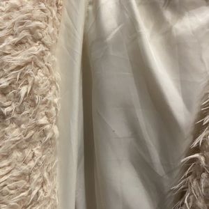 Cream color furry cardigan